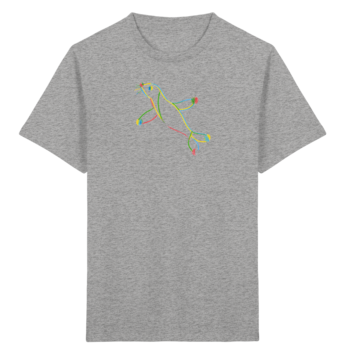 Bunte Farbpunkt Robbe Kinder - Kinder Bio T-Shirt