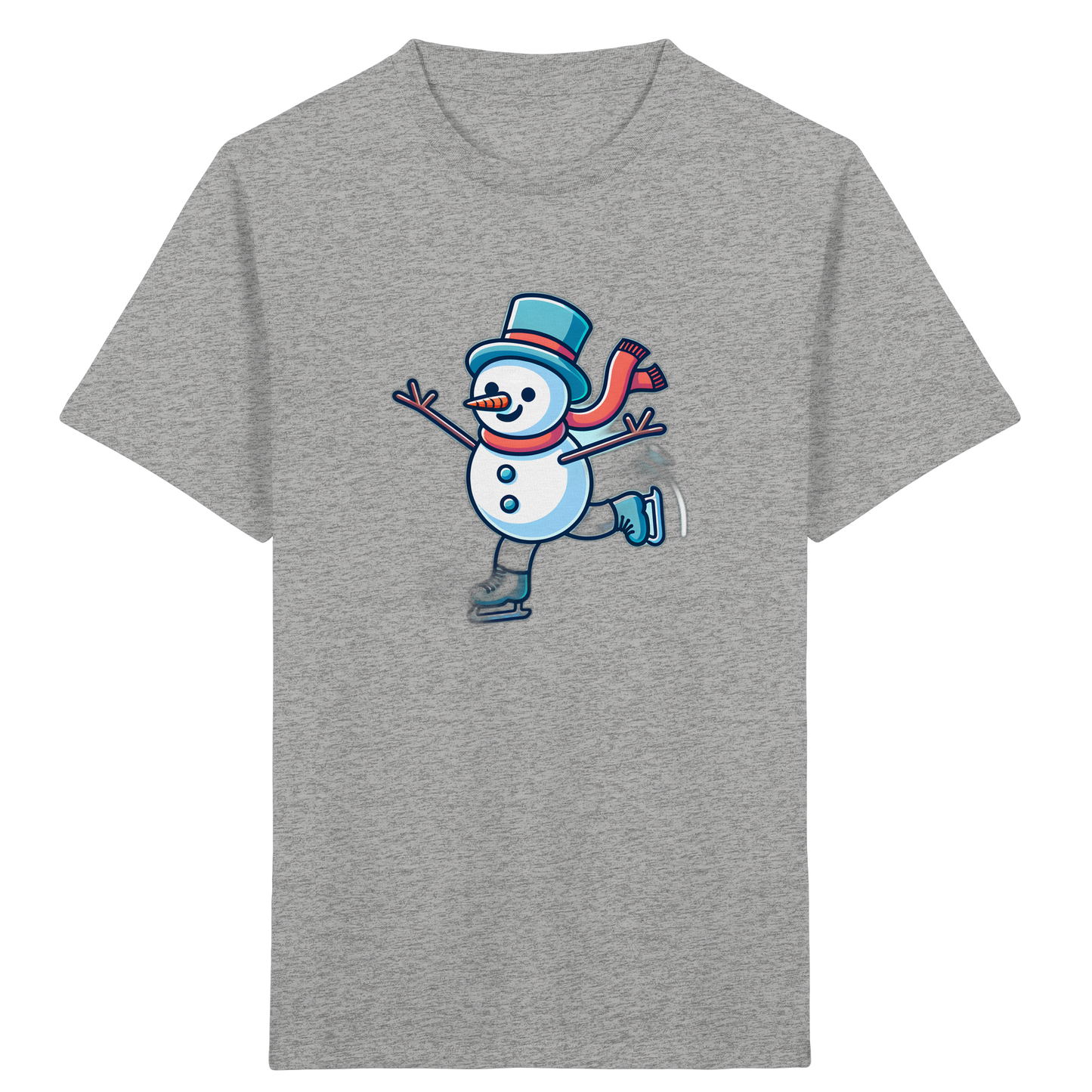 Schlittschuh laufender Schneemann: Winter Spaß Shirt