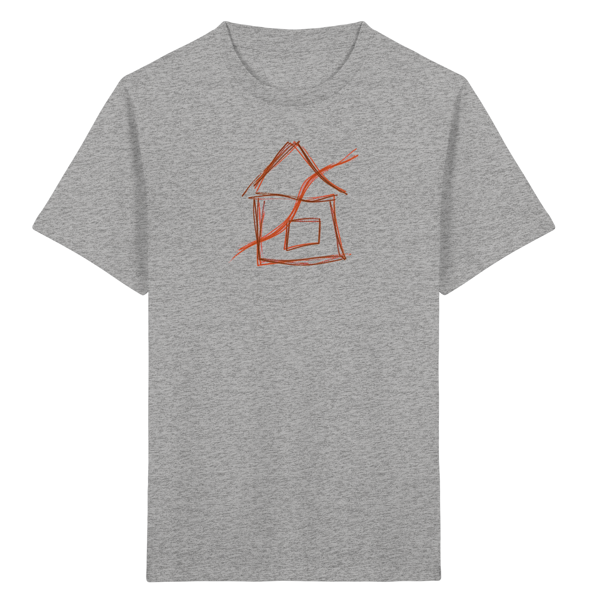 Braunes Eckenhaus – Kinder Bio-T-Shirt