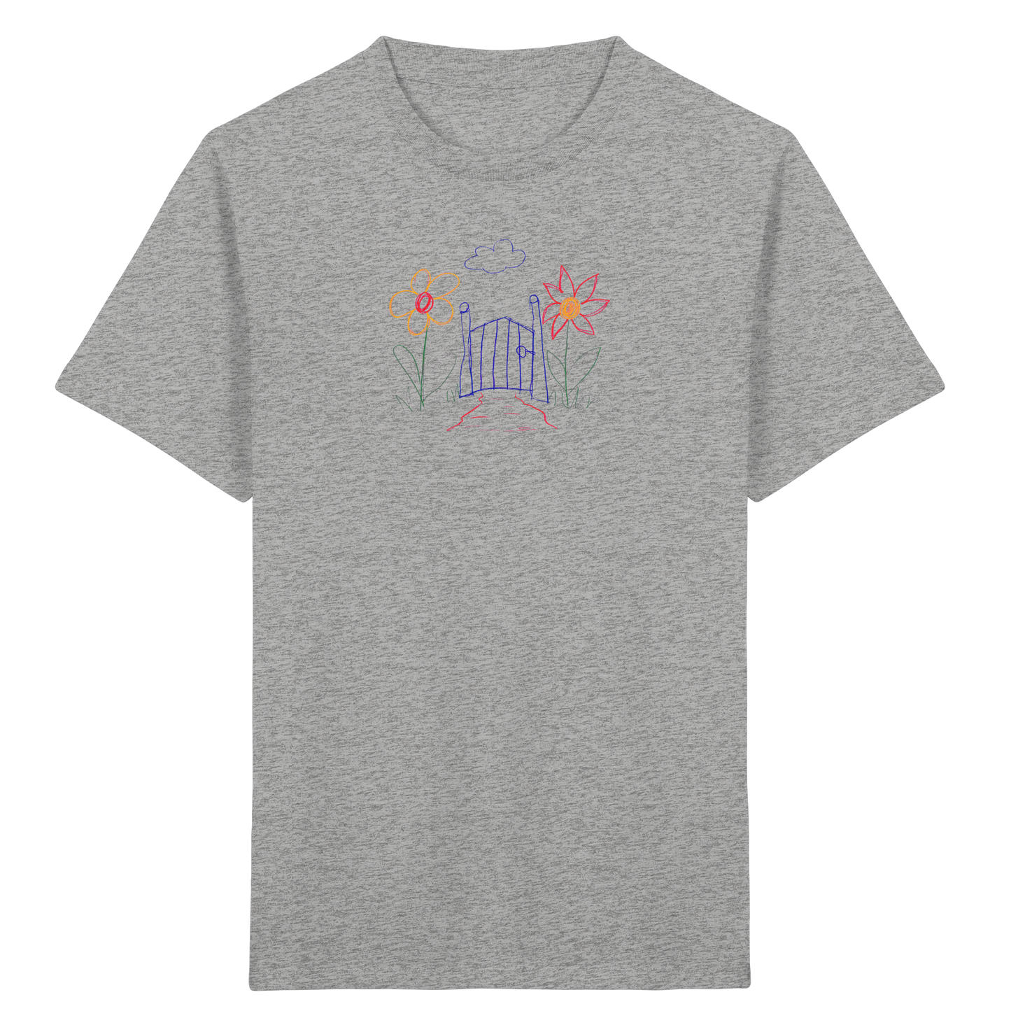 Verspieltes Kinder T-Shirt Garten Motiv - Kinder Bio T-Shirt