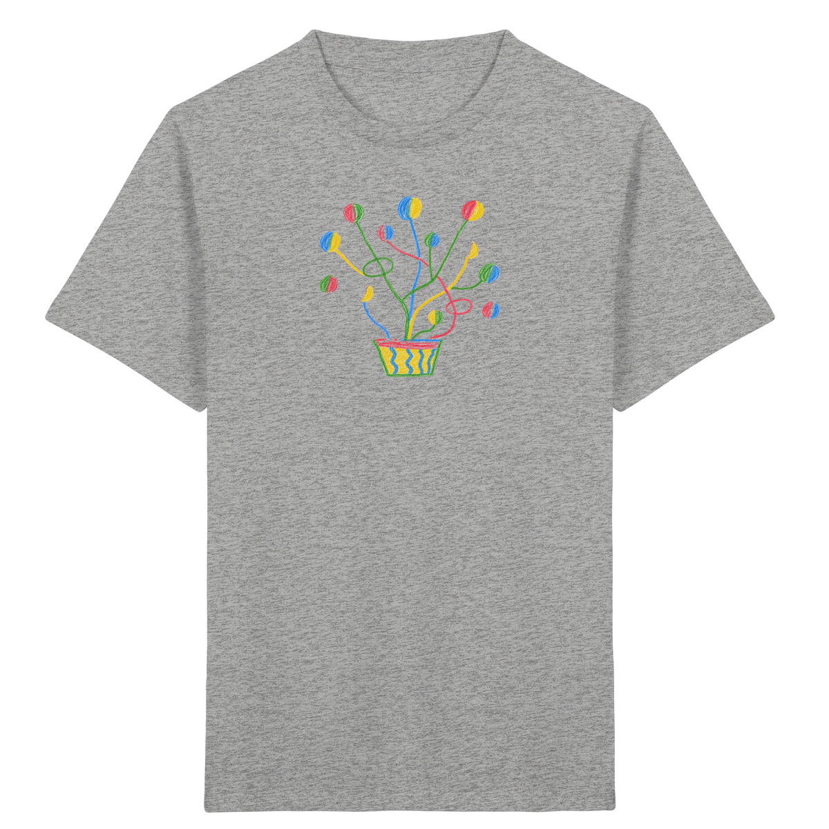 Bunte Fantasie Pflanze - Kinder Bio T-Shirt