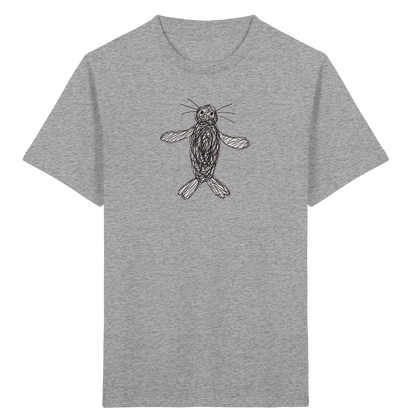 Robbe von oben gezeichnet - Kinder Bio T-Shirt