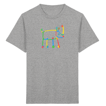 Buntes Farbpunkt Nashorn Shirt - Kinder Bio T-Shirt