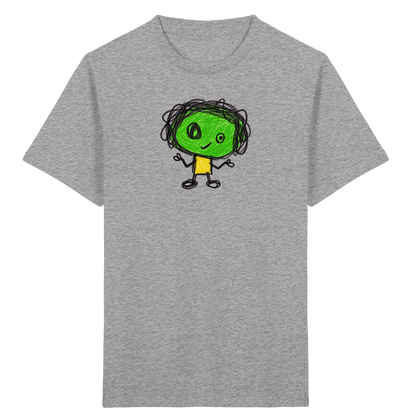 Kritzelkopf mit Zopfkranz - Kinder Bio T-Shirt