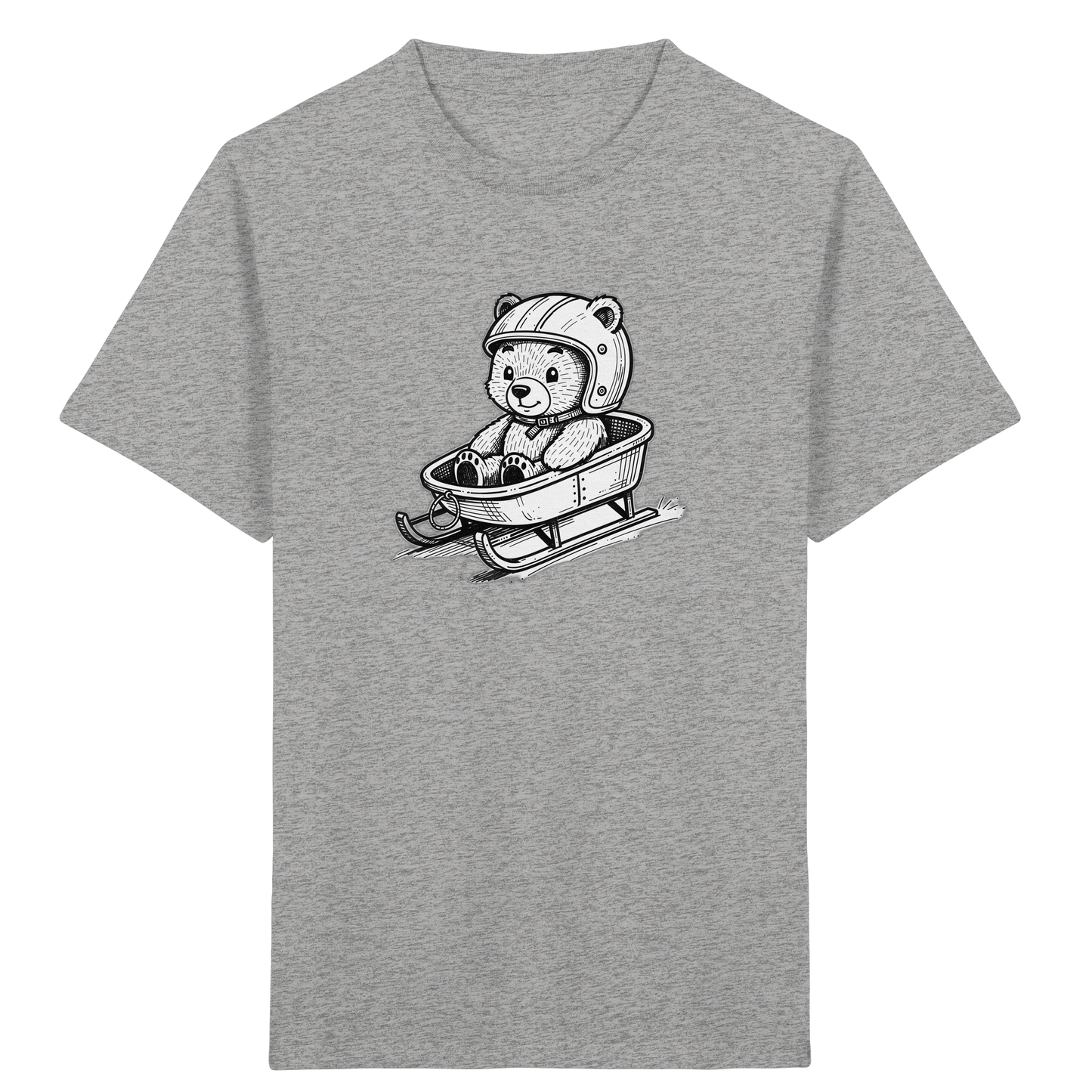 Teddybär im Schlitten: Abenteuerlust pur! - Kinder Bio T-Shirt