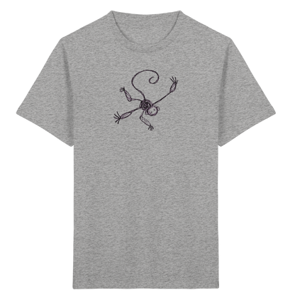 Affe von oben gezeichnet - Kinder Bio T-Shirt
