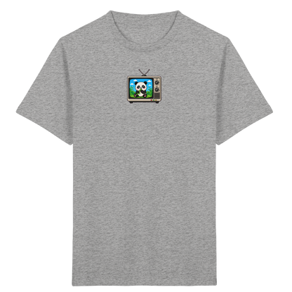 Pixel Panda Fernsehen: Retro Kinder T-Shirt - Kinder Bio T-Shirt