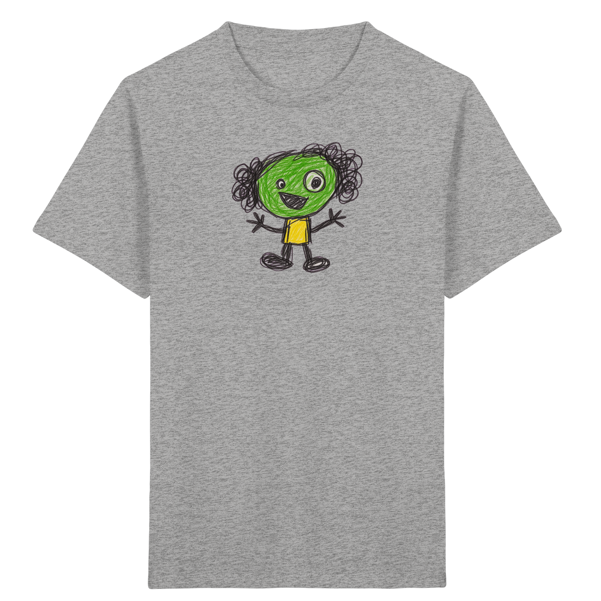 Kritzelkopf mit Ringellocken - Kinder Bio T-Shirt