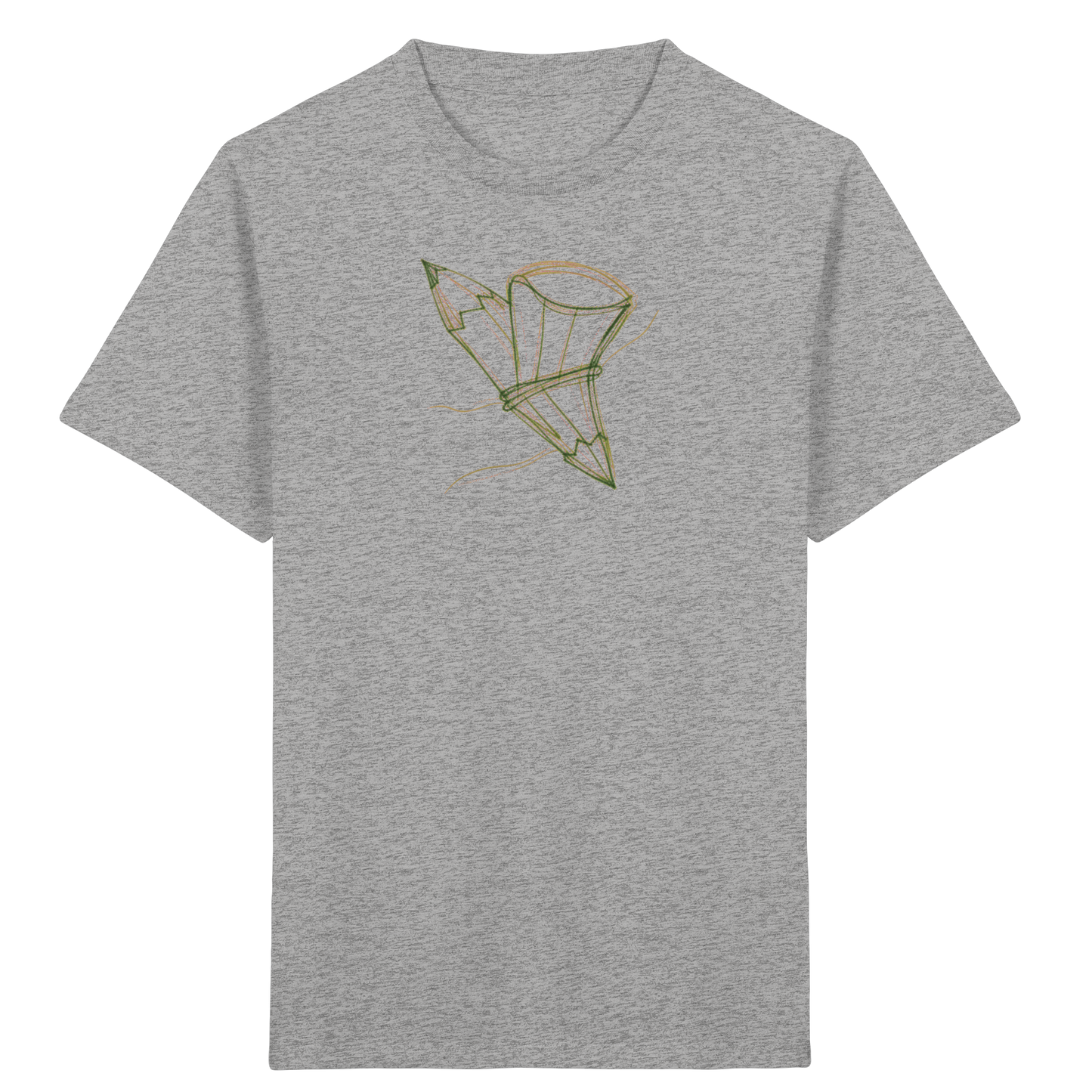 Waldgrüne Bleistift-Schultüte - Kinder Bio T-Shirt