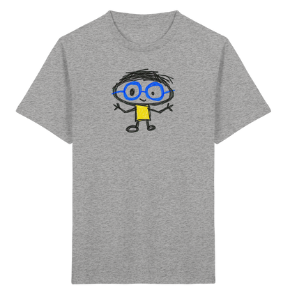 Kritzelkopf mit Riesenbrille - Kinder Bio T-Shirt