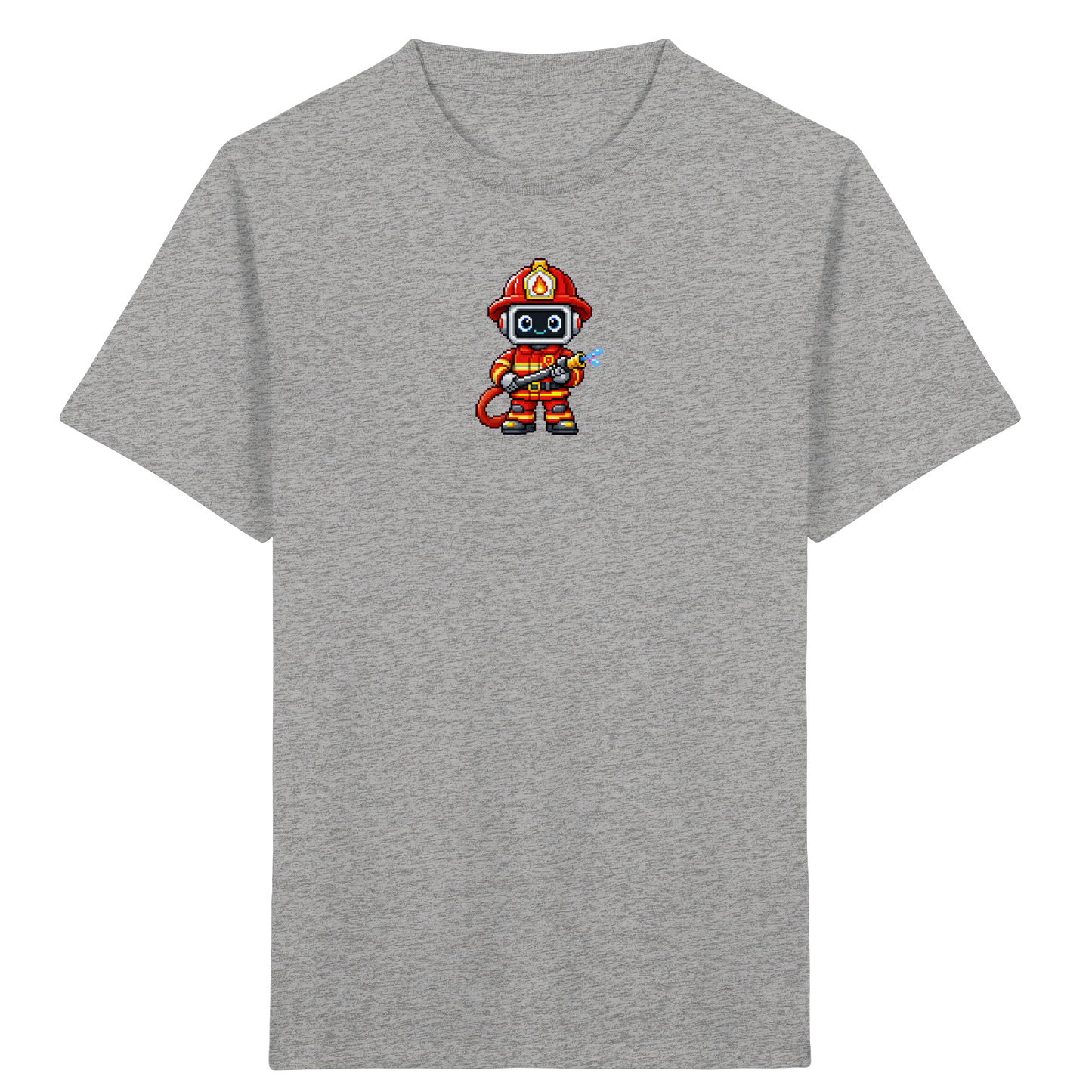 Pixel-Feuerwehrmann: Roboter-Action-T-Shirt - Kinder T-Shirt