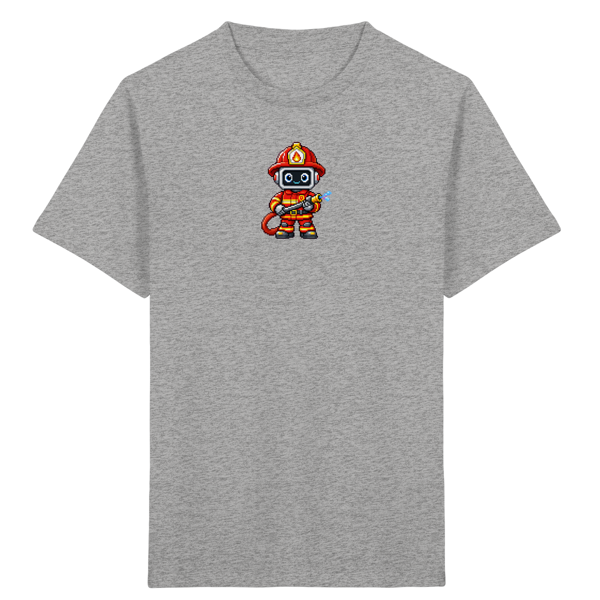 Pixel-Feuerwehrmann: Roboter-Action-T-Shirt - Kinder T-Shirt