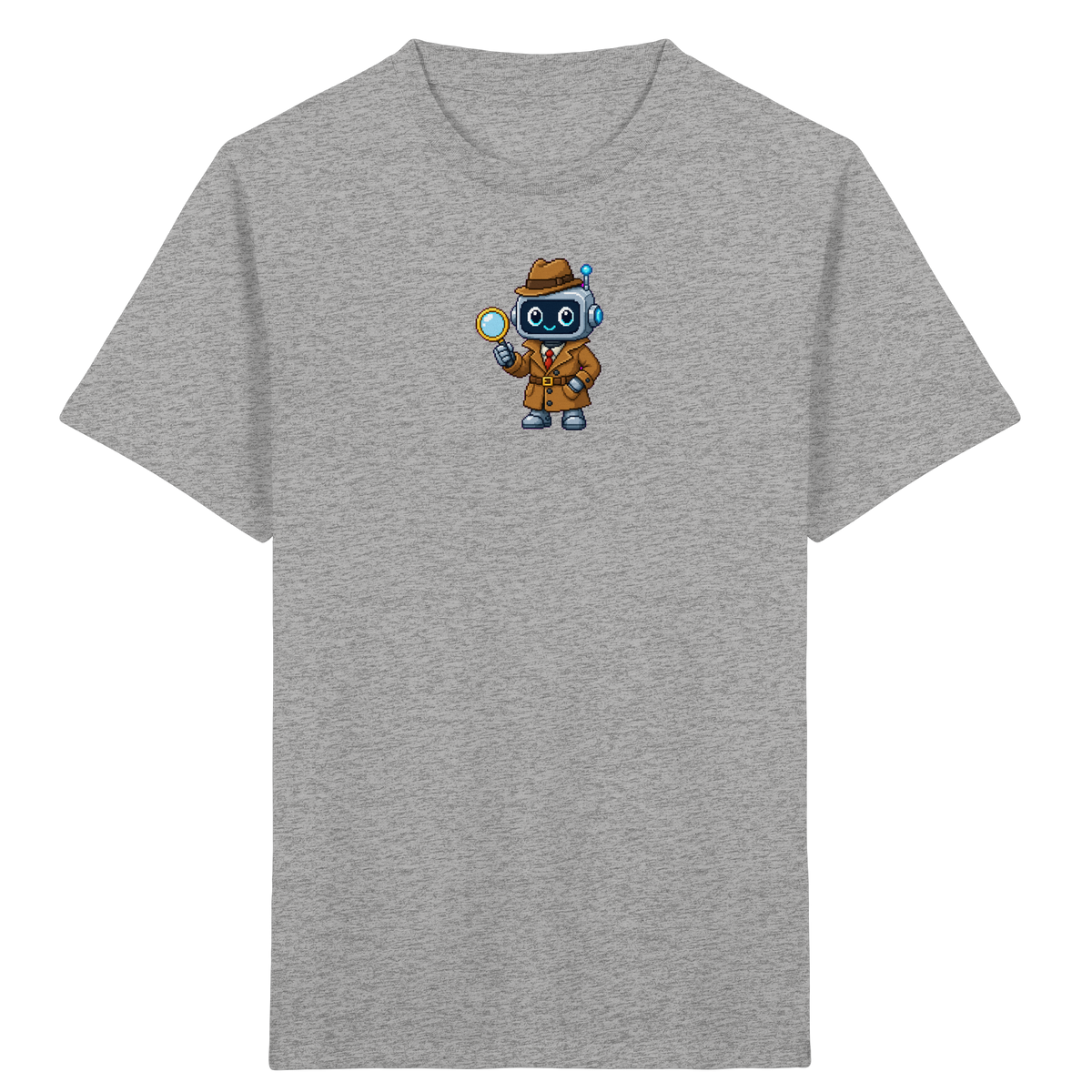 Pixel Detektiv Roboter T-Shirt für Kinder - Kinder T-Shirt