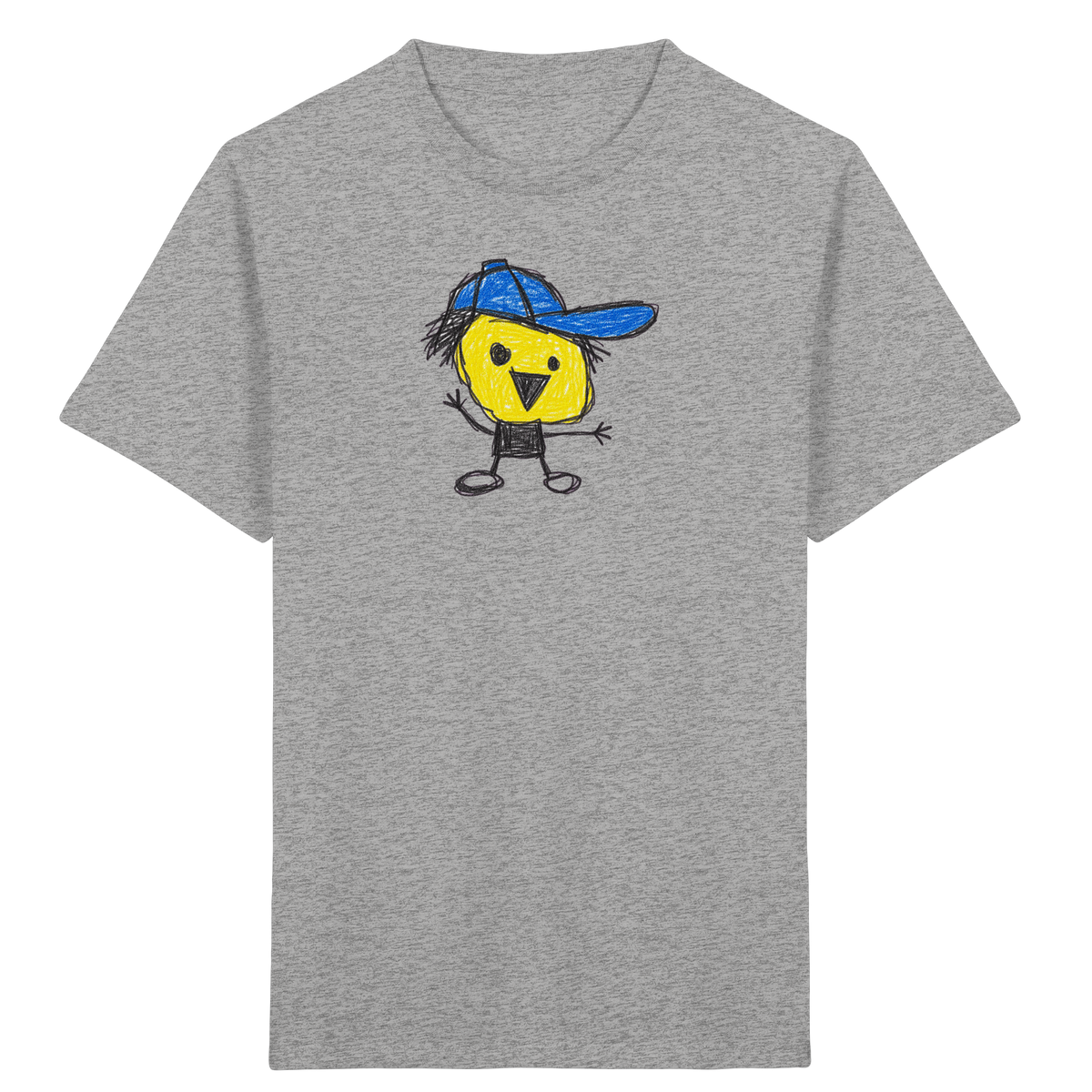 Kritzelkopf mit schiefer Mütze - Kinder Bio T-Shirt
