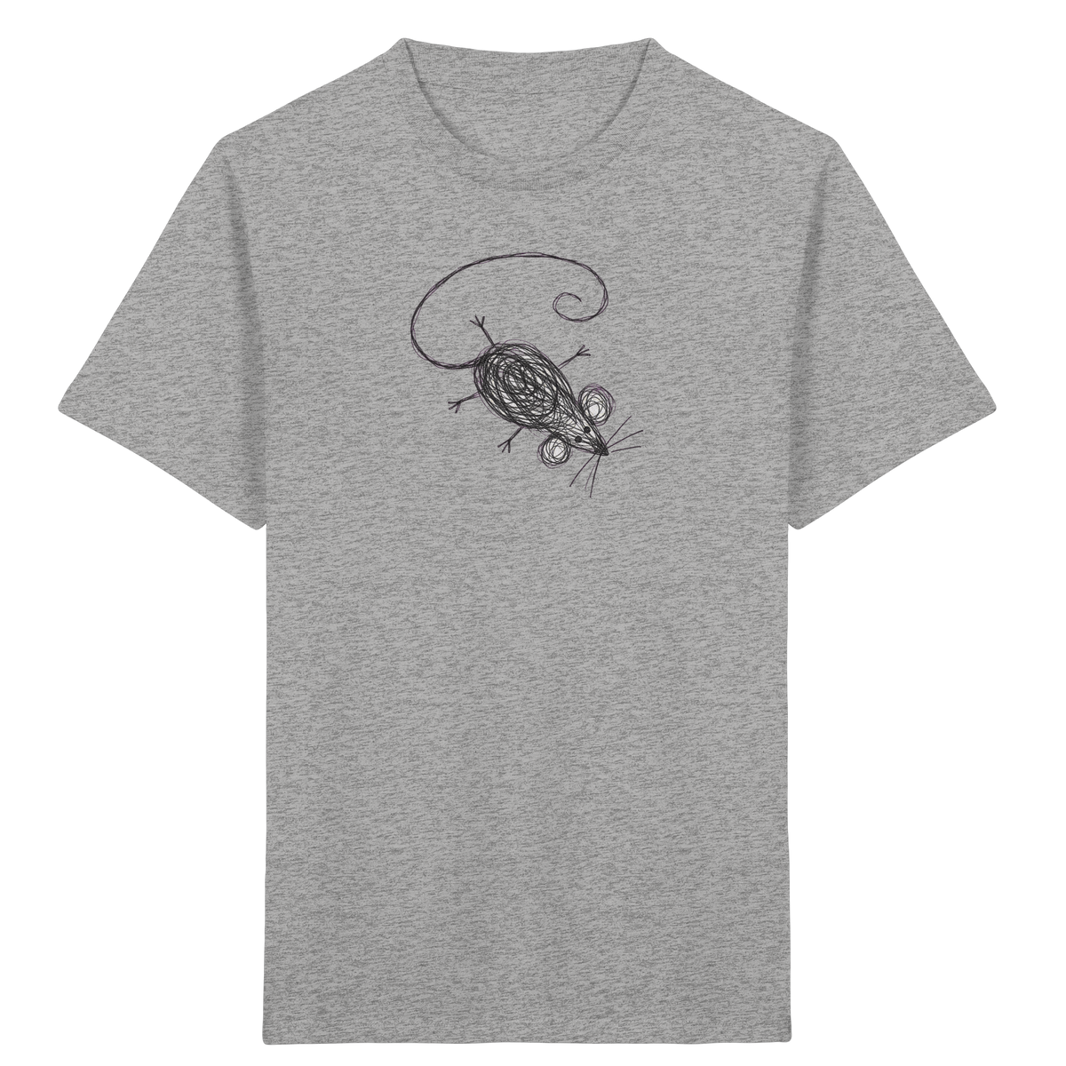 Maus von oben Kinderzeichnung - Kinder Bio T-Shirt