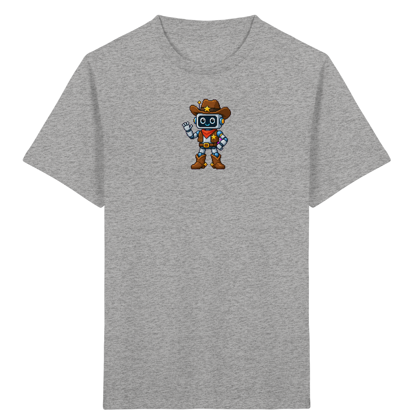 Pixel Roboter T-Shirt: Freundliches Lächeln - Kinder T-Shirt
