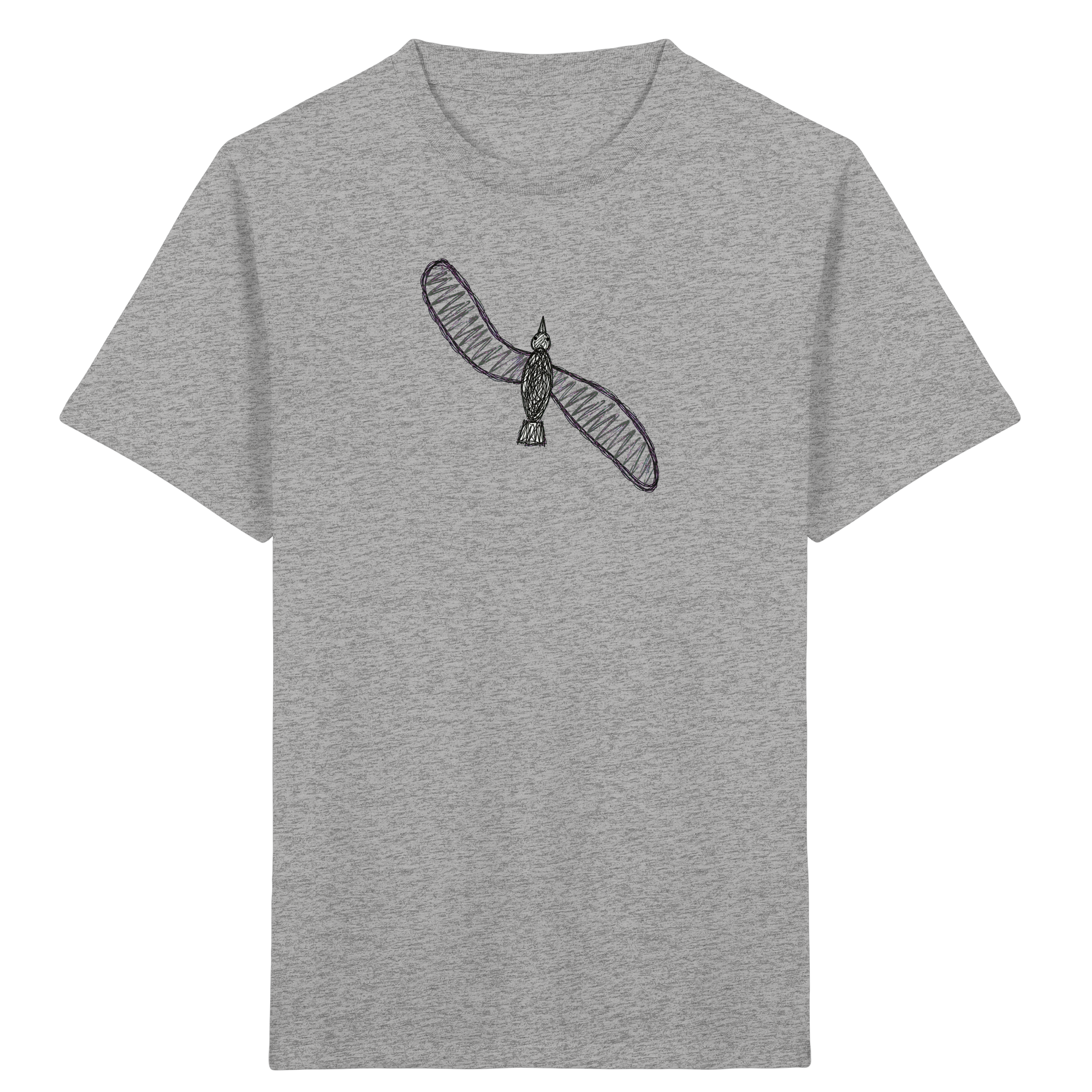Kinder-T-Shirt mit Möwe in Draufsicht