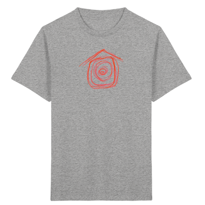 Mandarinenoranges Spiralenhaus Kinder T-Shirt - Kinder Bio T-Shirt