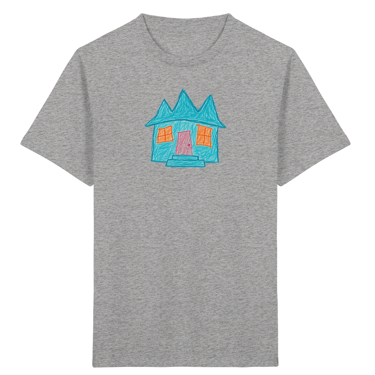 Türkises Zickzackhaus Kinder Shirt - Kinder Bio T-Shirt