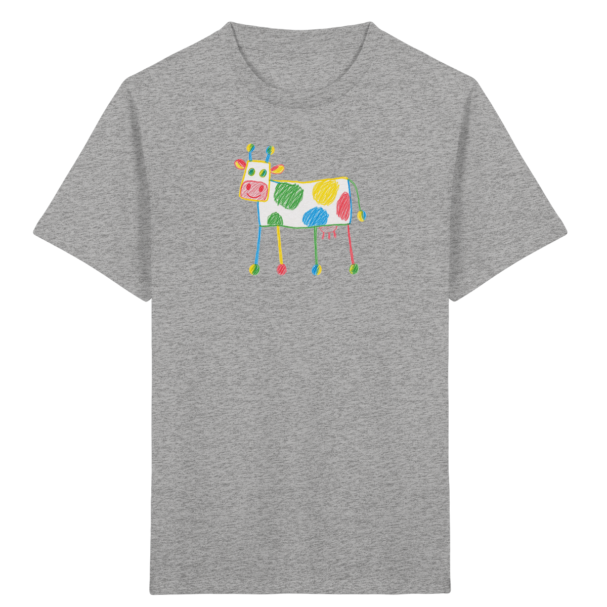 Bunte Farbpunkt Kuh - Kinder Bio T-Shirt