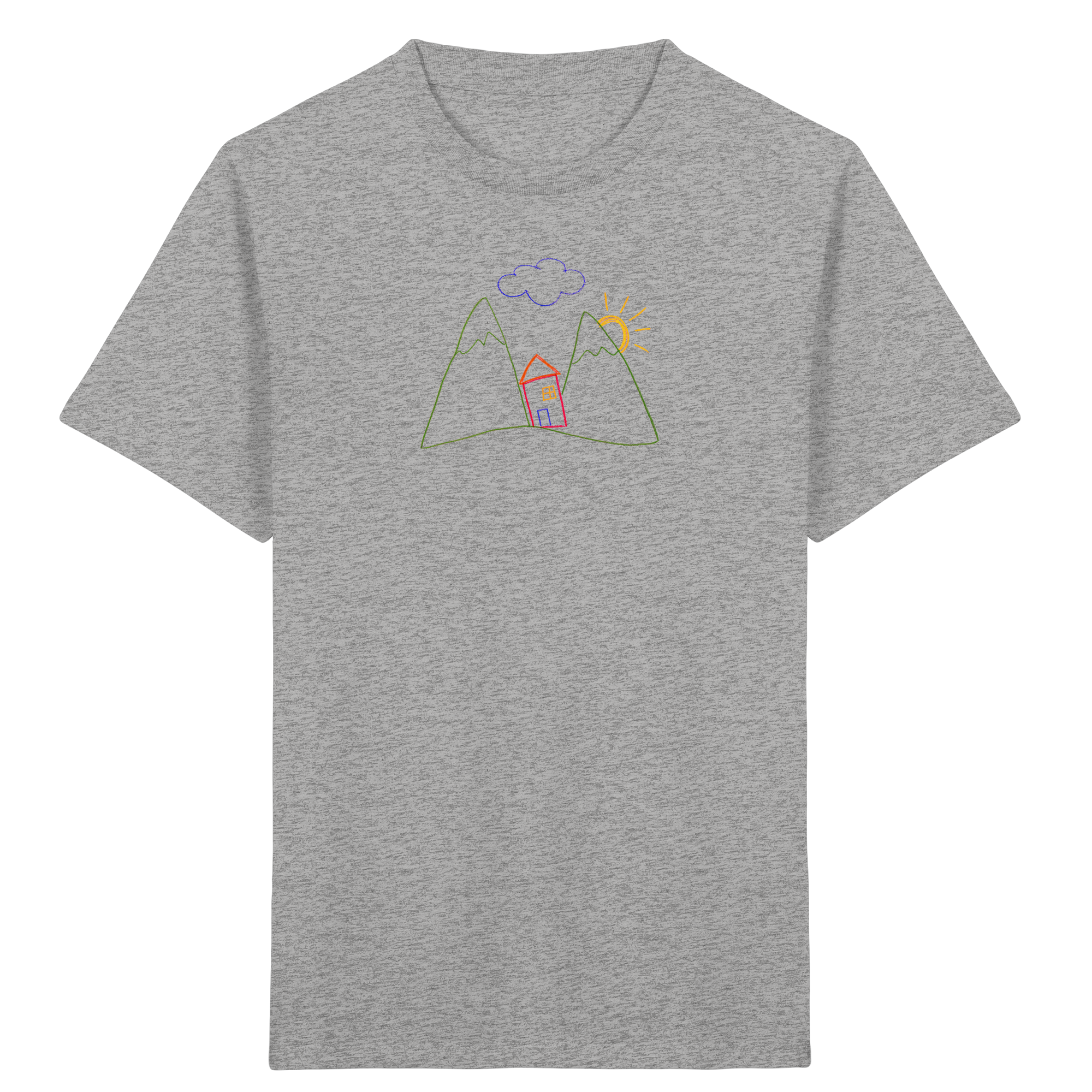 Kinder T-Shirt mit fröhlichem Bergpanorama