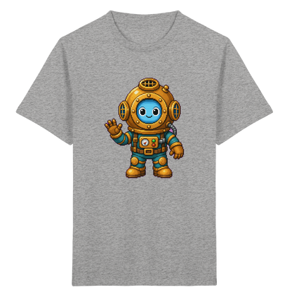 Pixel-Taucher: Goldener Helm Kinder T-Shirt - Kinder Bio T-Shirt
