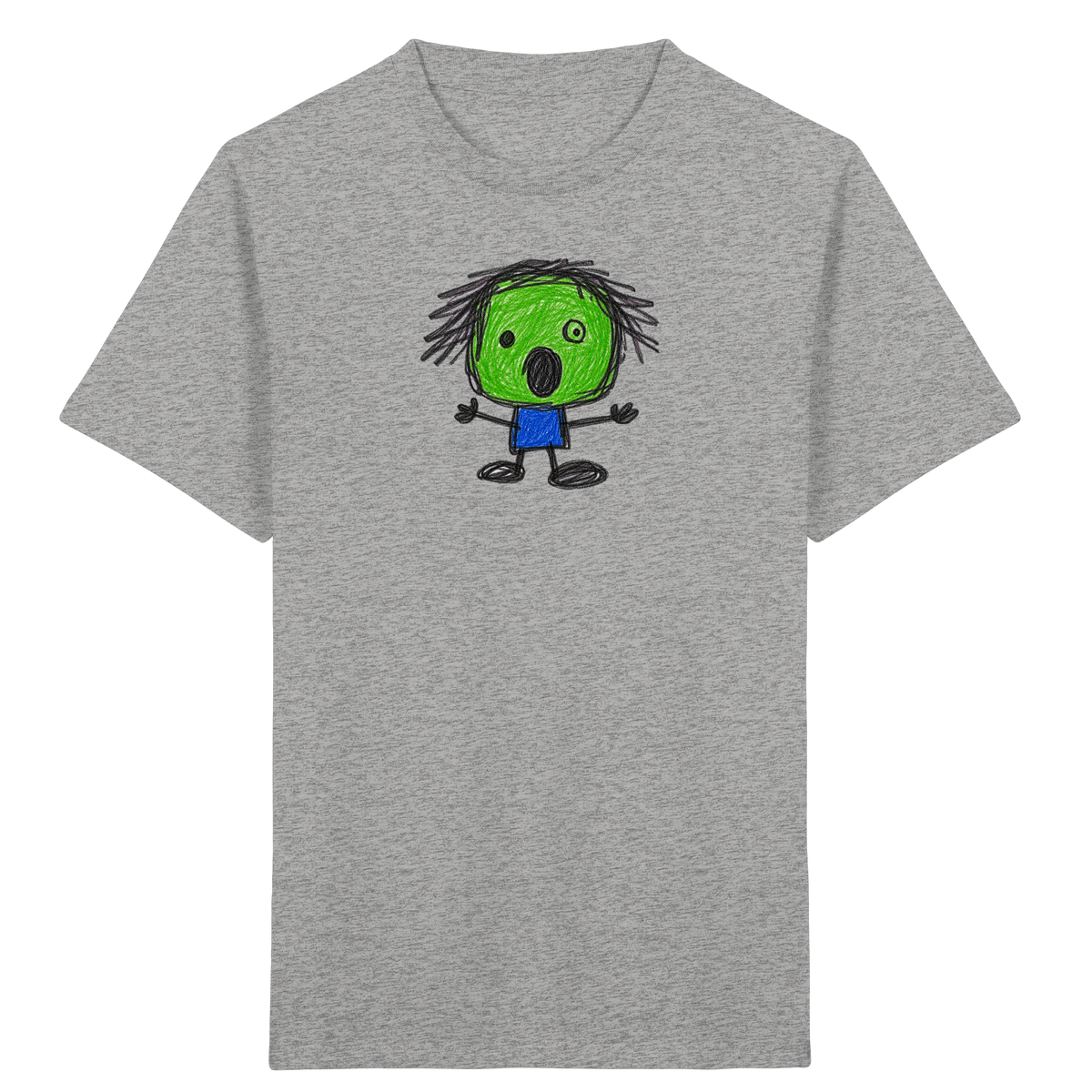 Kritzelkopf beim Staunen - Kinder Bio T-Shirt