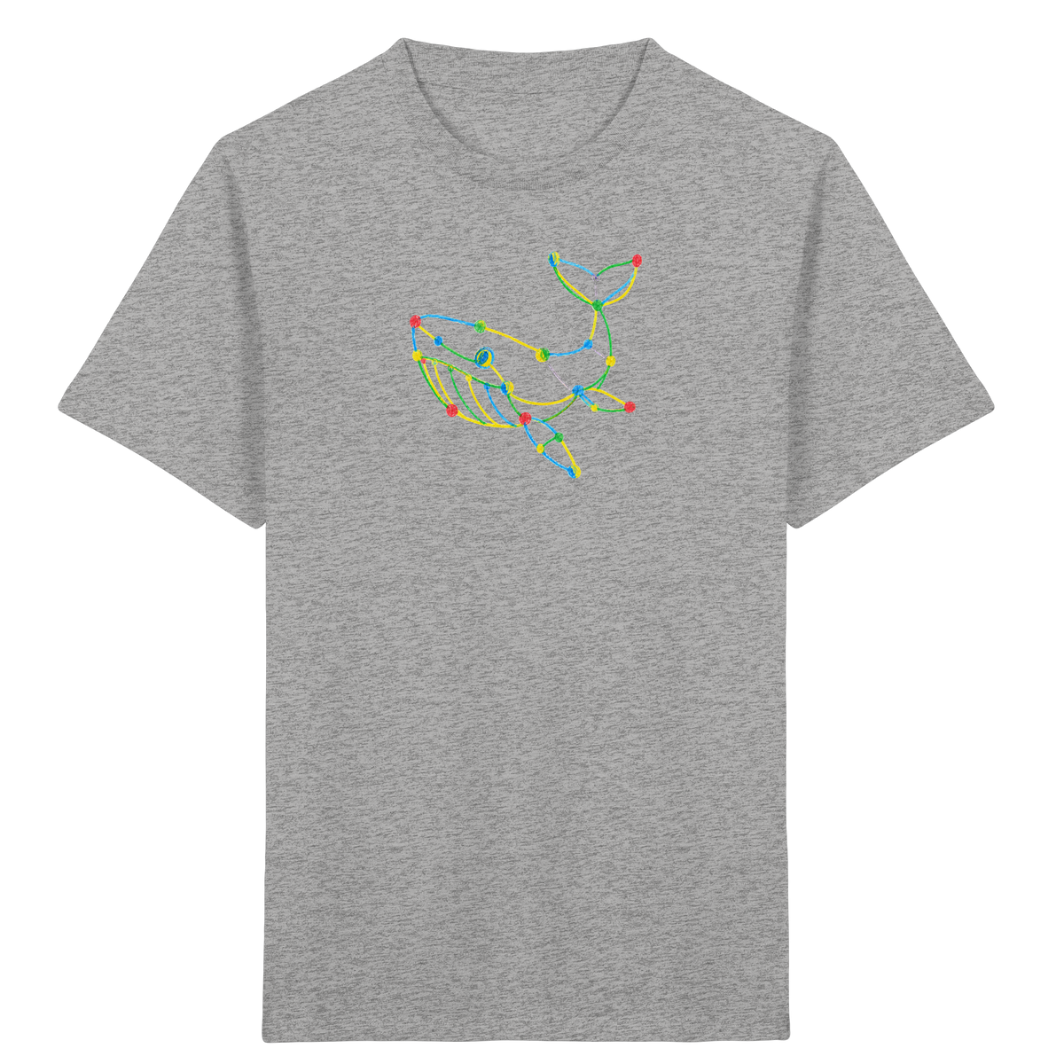 Farbpunkt Wal Kinder Motiv - Kinder Bio T-Shirt
