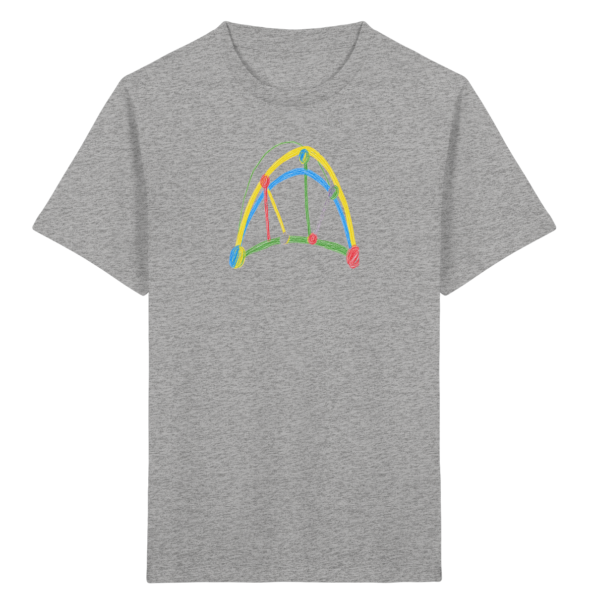 Bunte Brücke aus Farbpunkten - Kinder Bio T-Shirt