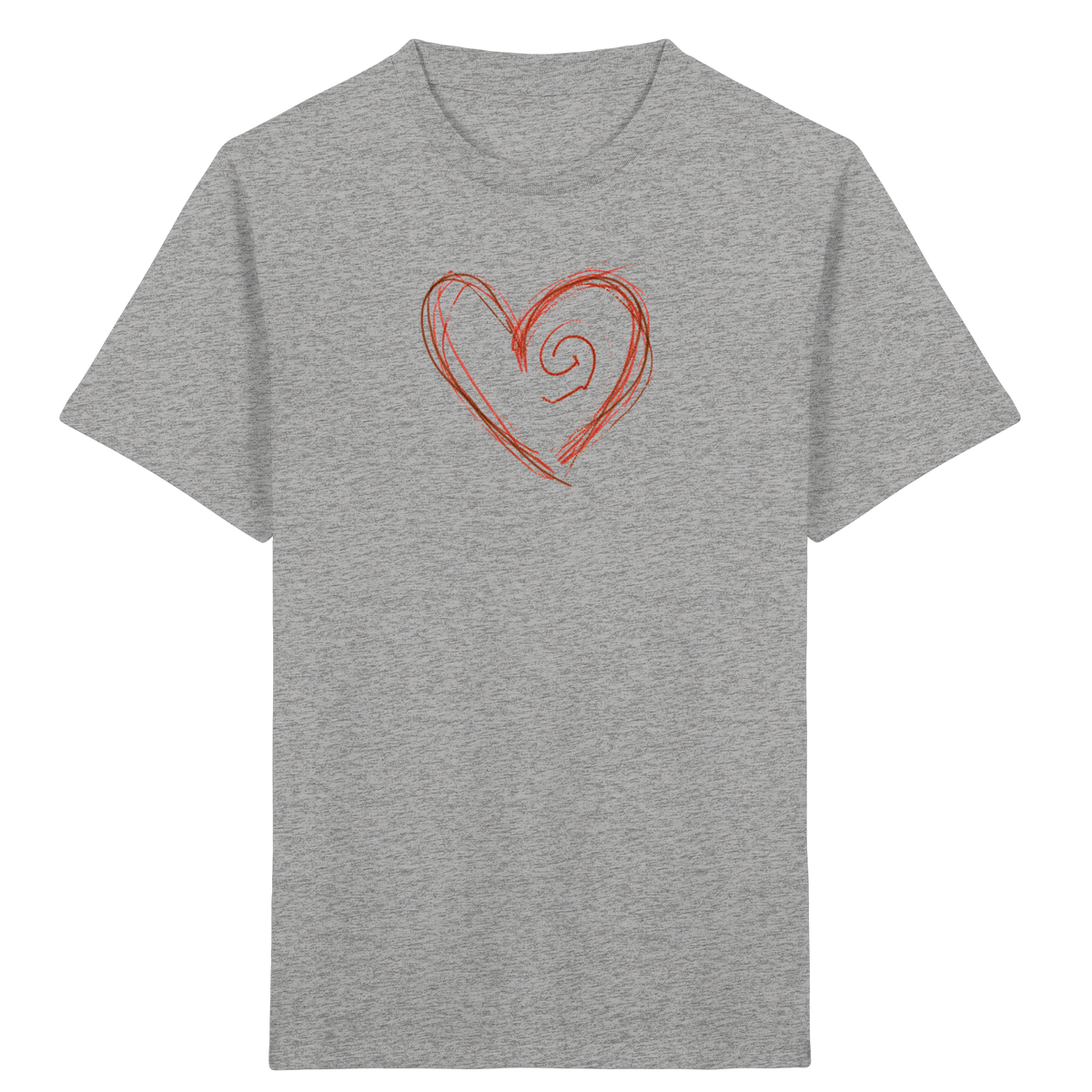 Zimtbraunes Krakelherz Kinder T-Shirt - Kinder Bio T-Shirt