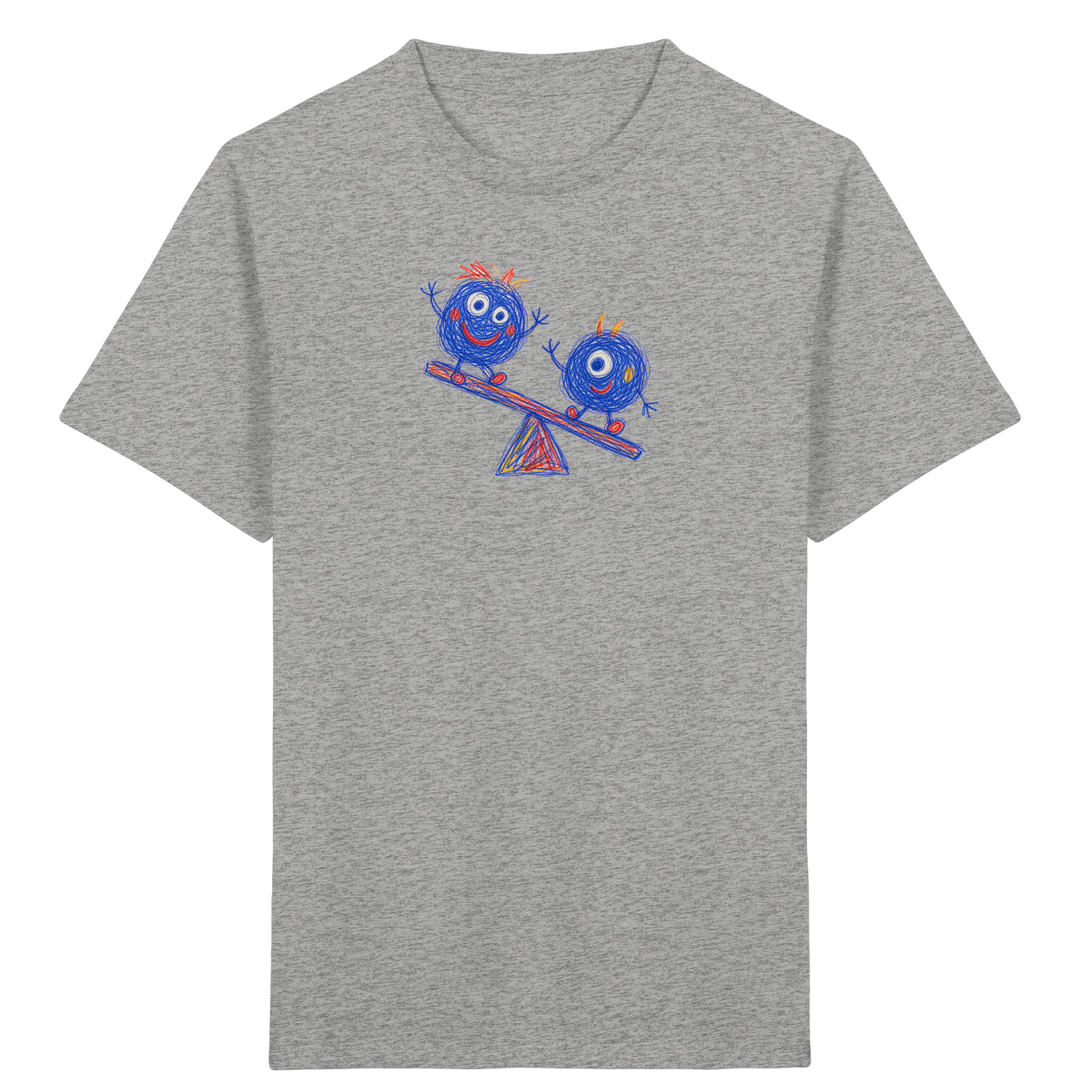 Wippenwuschel auf der Wippe - Kinder Bio T-Shirt