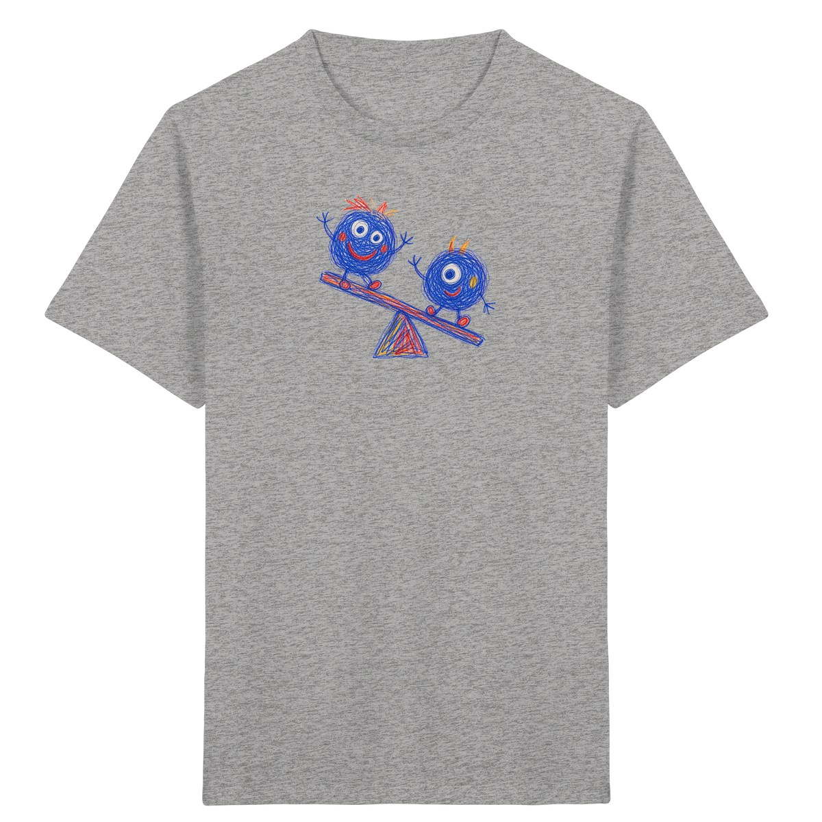 Wippenwuschel auf der Wippe - Kinder Bio T-Shirt