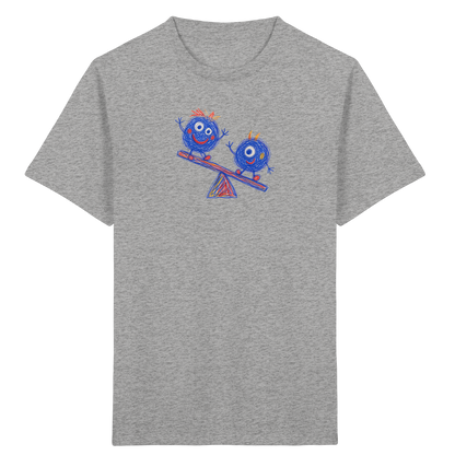 Wippenwuschel auf der Wippe - Kinder Bio T-Shirt