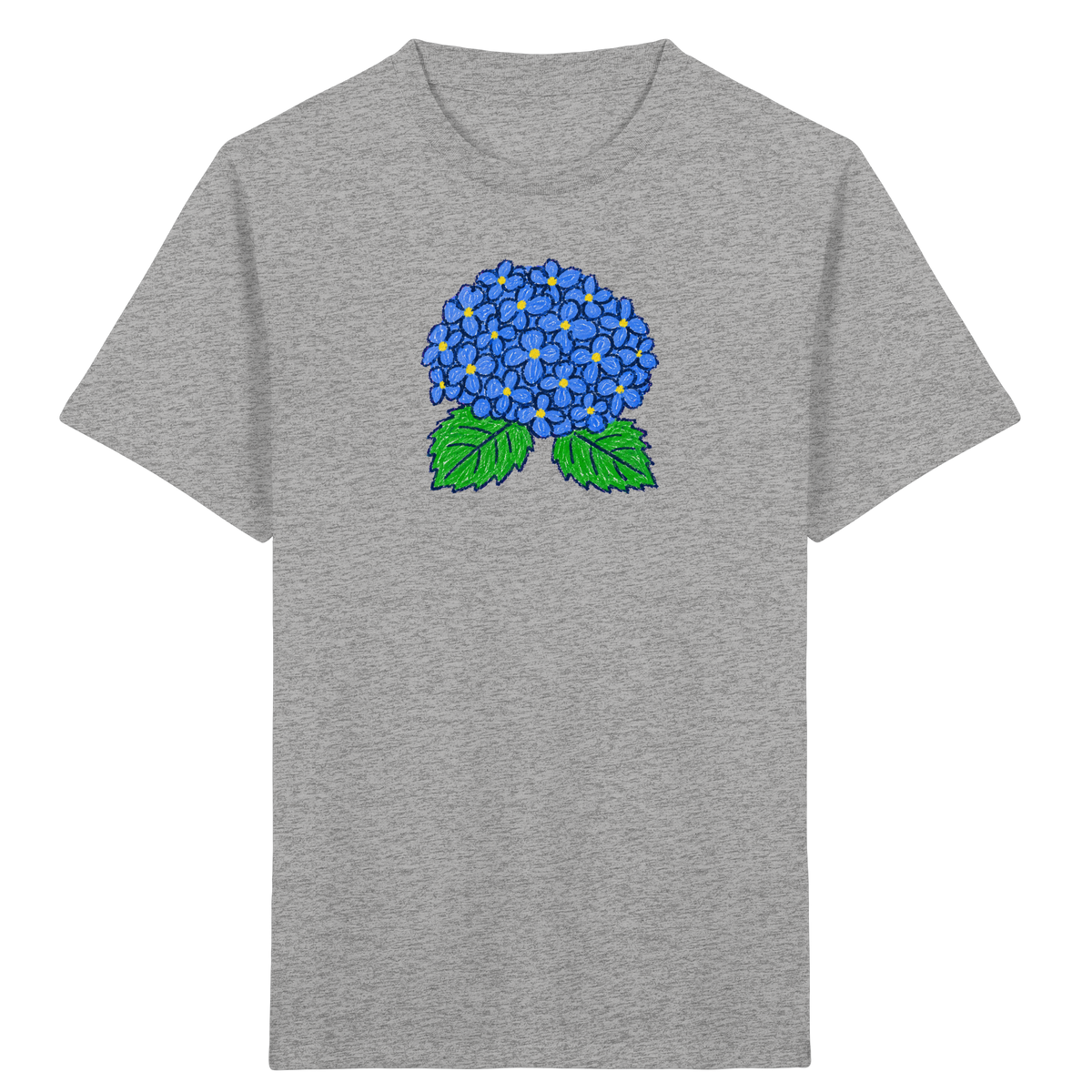 Kritzel Hortensie Kinder Shirt - Kinder Bio T-Shirt