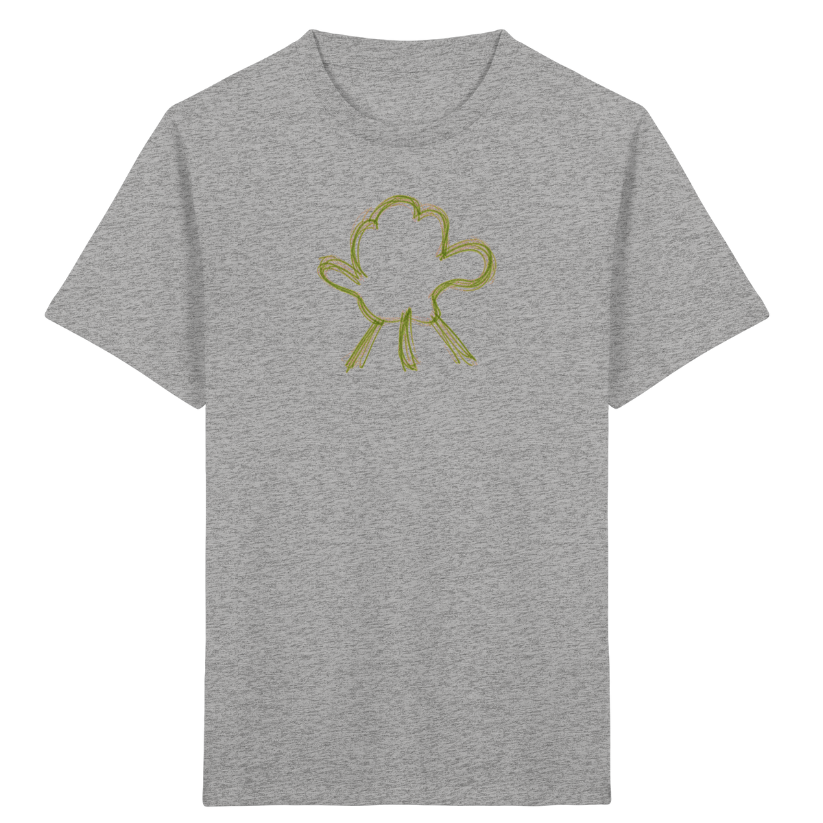 Olivgrüne Wolkenfigur Kinder Shirt - Kinder Bio T-Shirt