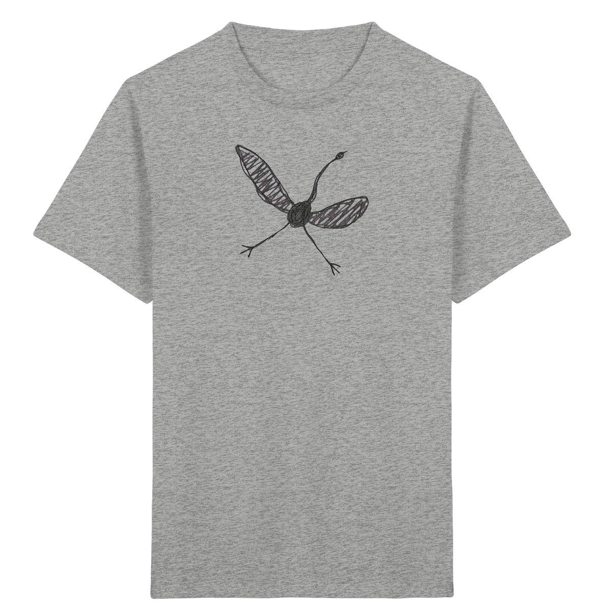 Kranich von oben - Kinder Bio T-Shirt