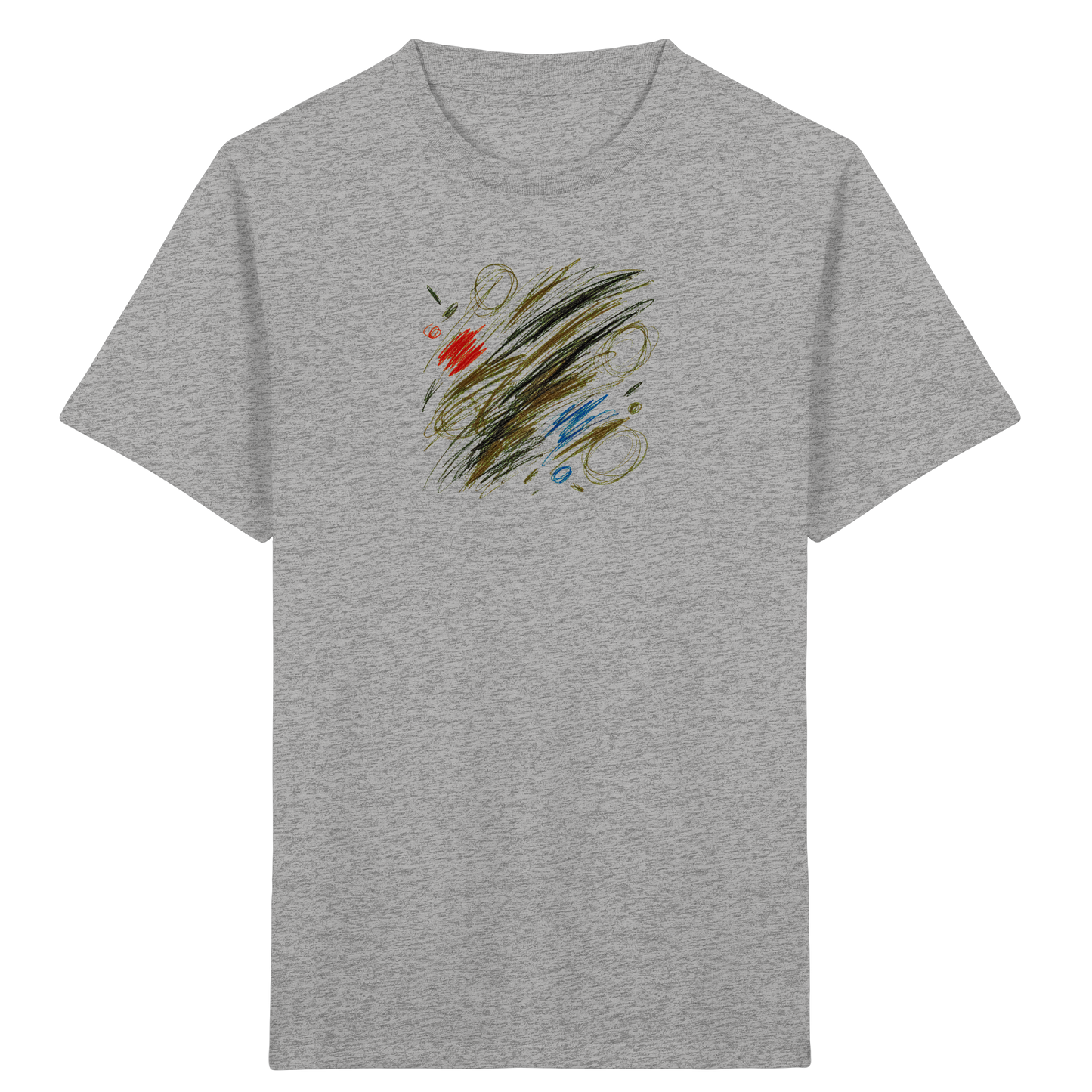 Künstlerisches T-Shirt mit Kritzelgrafik Design - Kinder Bio T-Shirt