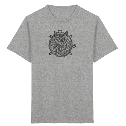 Schwein von oben Kritzelmotiv - Kinder Bio T-Shirt