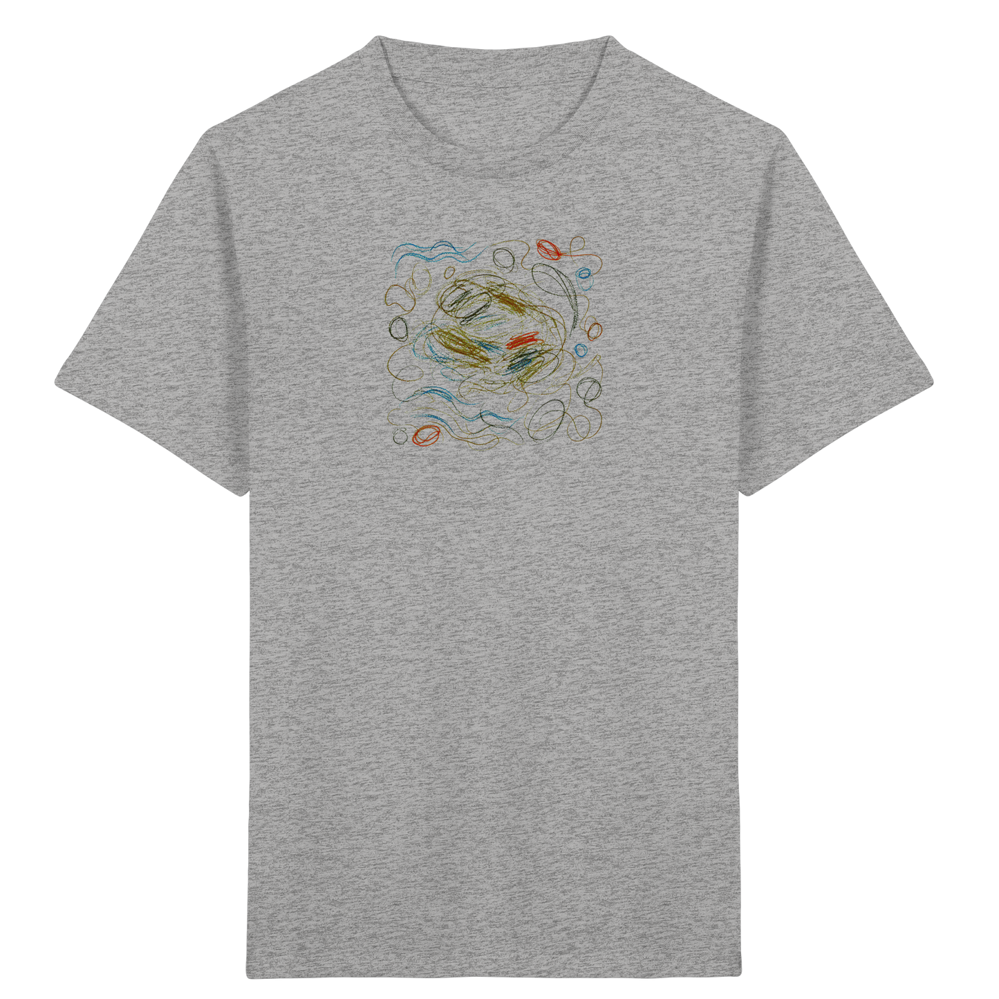 Kreatives Wachsmal-T-Shirt mit abstraktem Knäuel - Kinder Bio T-Shirt