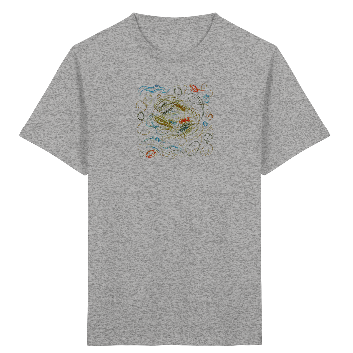 Kreatives Wachsmal-T-Shirt mit abstraktem Knäuel - Kinder Bio T-Shirt