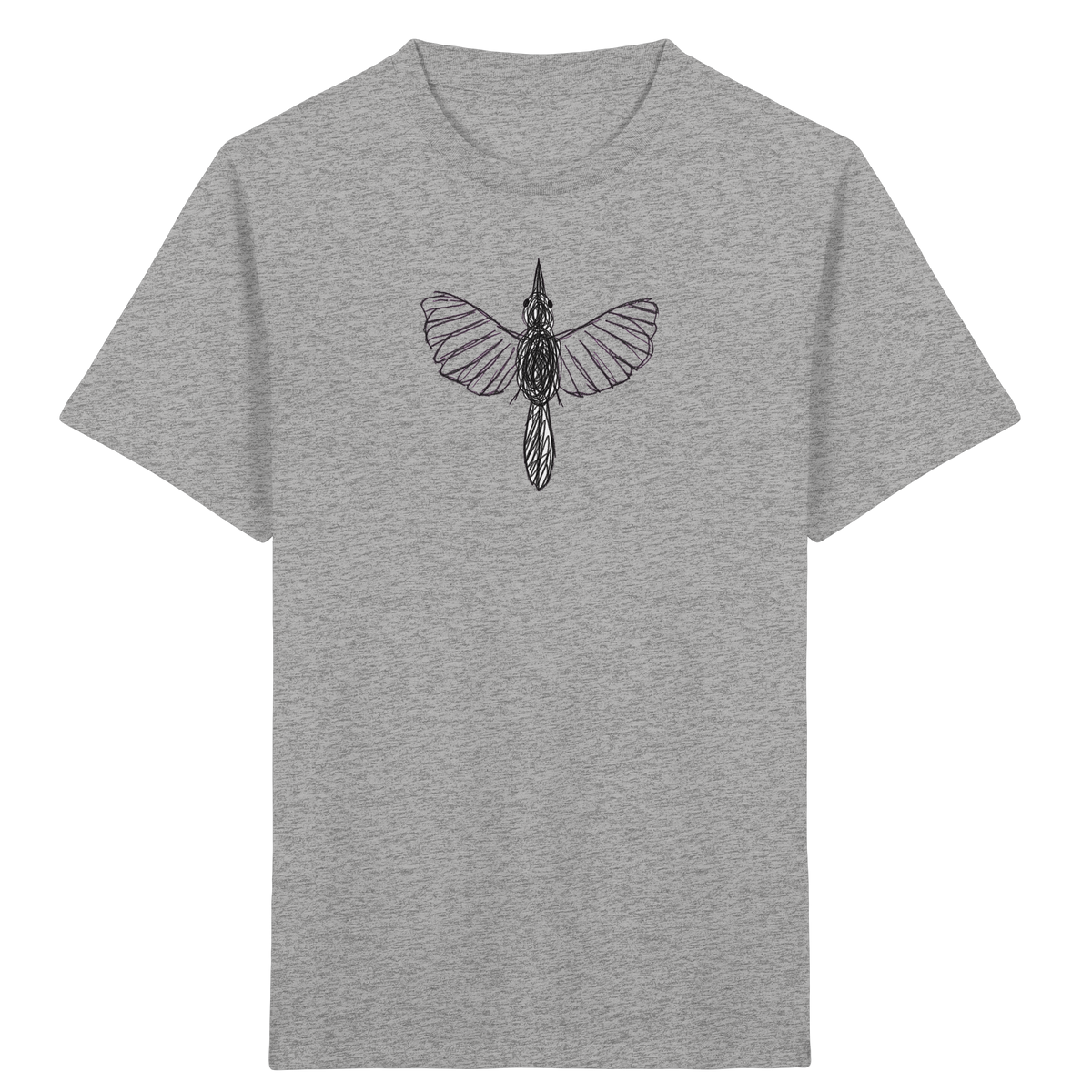 Specht von oben gezeichnet - Kinder Bio T-Shirt