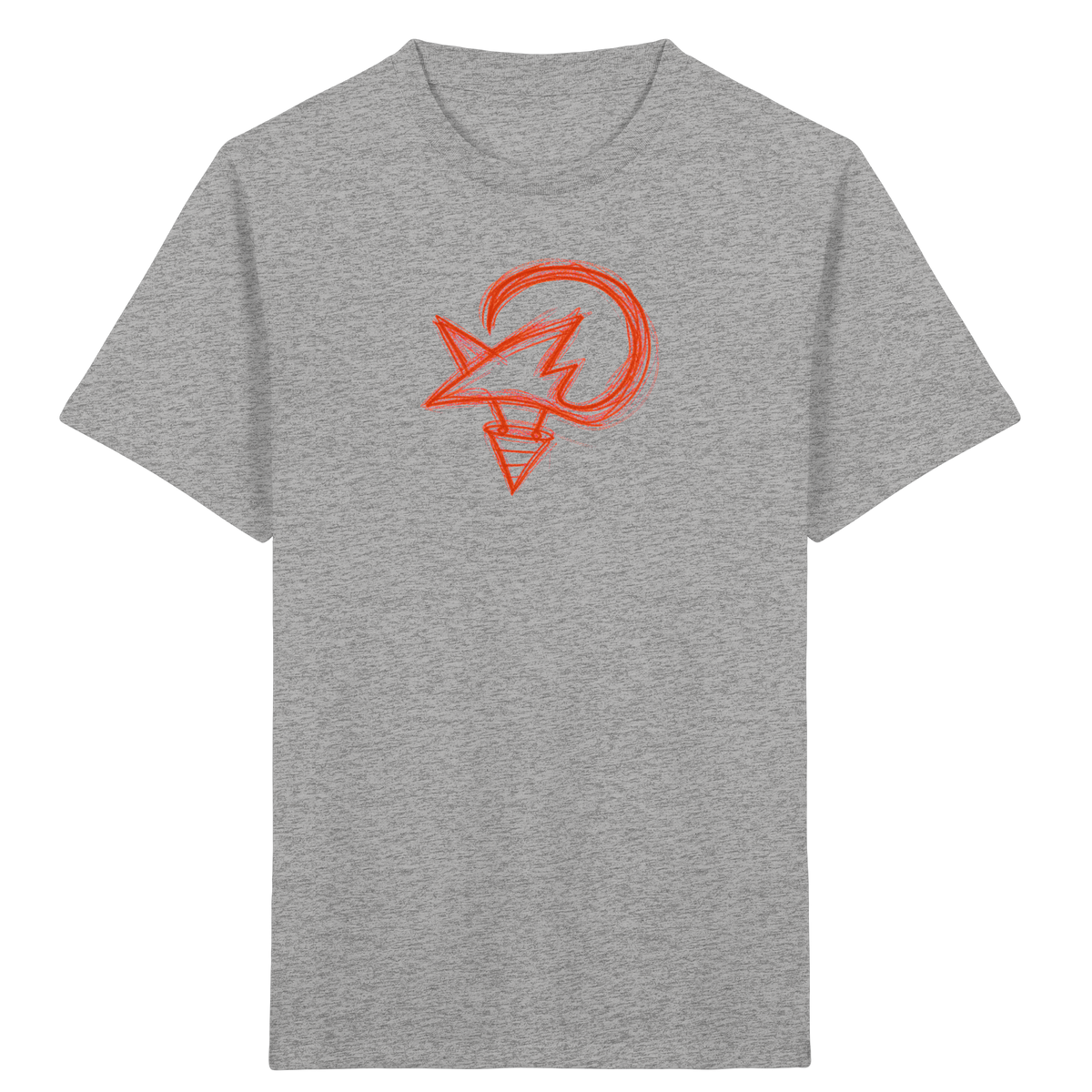 Orange Fuchsform mit Schultüte - Kinder Bio T-Shirt
