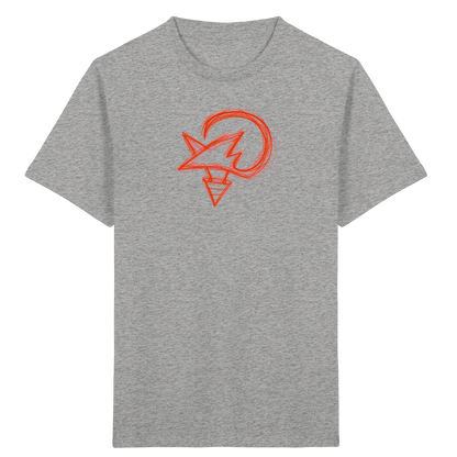 Orange Fuchsform mit Schultüte - Kinder Bio T-Shirt