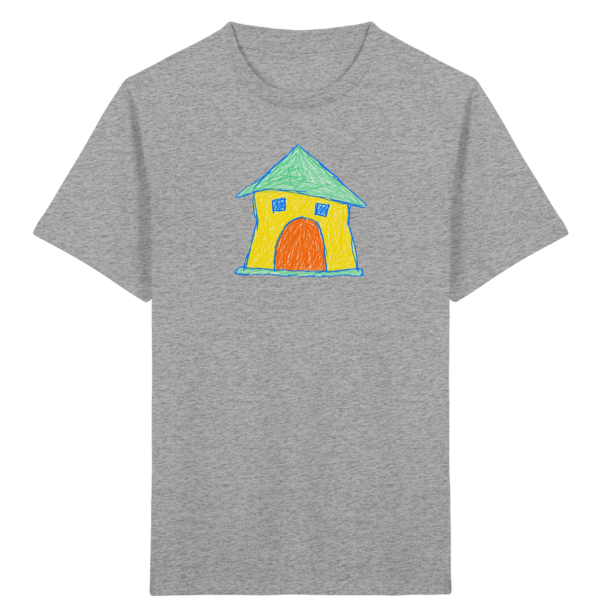 Gelbes Torhaus mit Mintdach - Kinder Bio T-Shirt