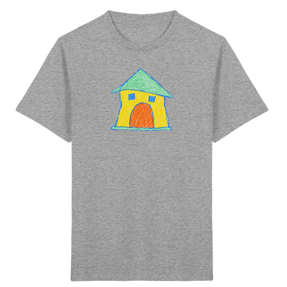 Gelbes Torhaus mit Mintdach - Kinder Bio T-Shirt