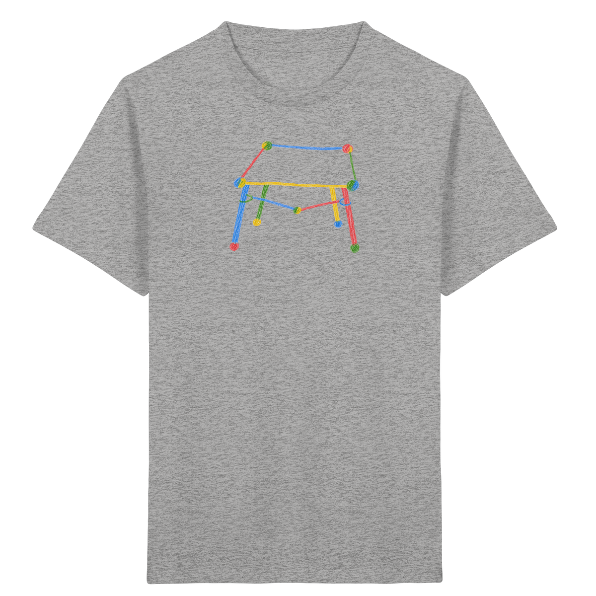 Bunter Kritzel Tisch - Kinder Bio T-Shirt