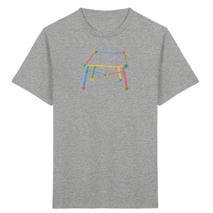 Bunter Kritzel Tisch - Kinder Bio T-Shirt