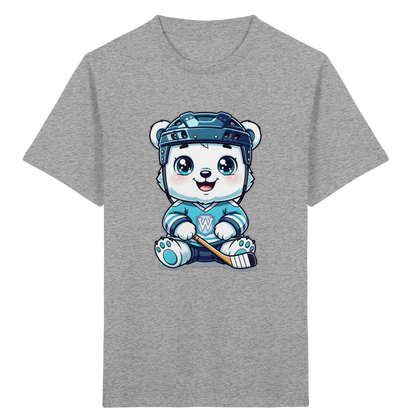 Eisbär mit Eishockeyausrüstung Kinder T-Shirt