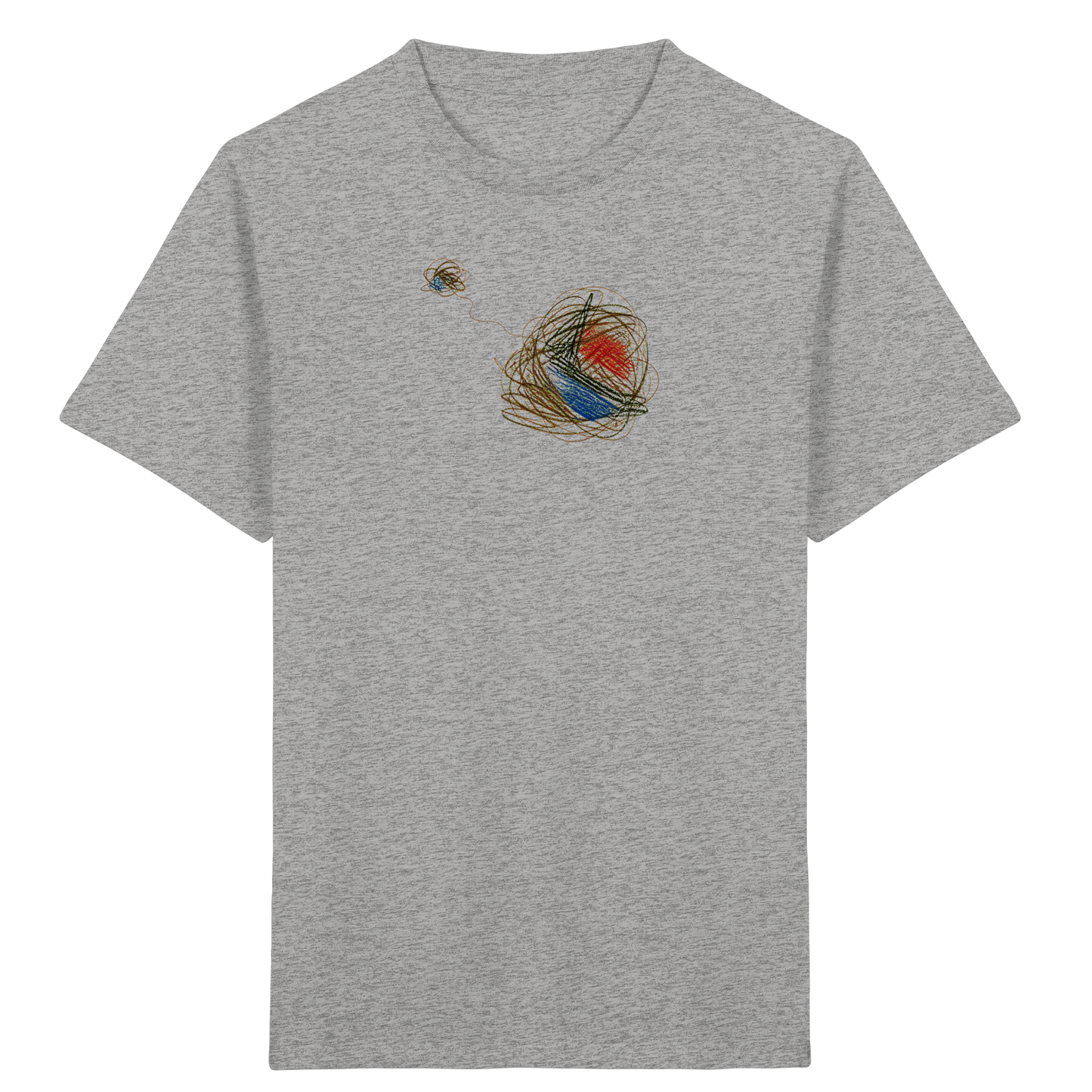 Abstraktes T-Shirt mit kunterbunten Knäueln - Kinder Bio T-Shirt