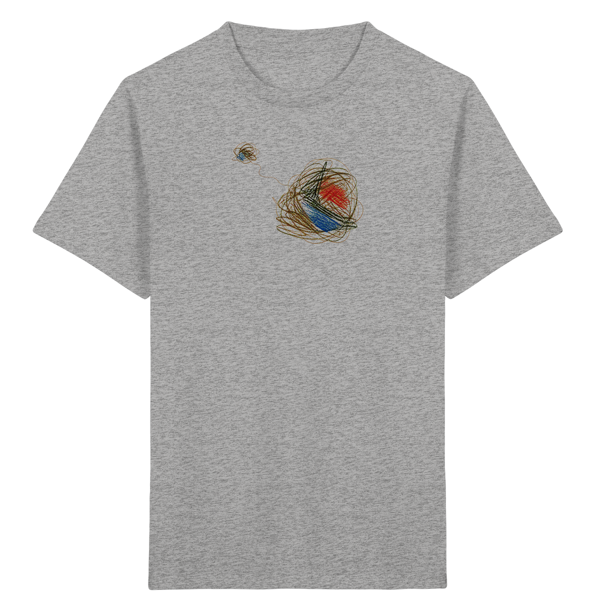 Abstraktes T-Shirt mit kunterbunten Knäueln - Kinder Bio T-Shirt